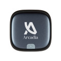 A compact charging cable set with a sleek design and the "Arcadia" logo prominently displayed on the top.