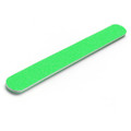 A green nail file with a smooth surface, designed for grooming and shaping nails.