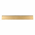 A wooden ruler measuring 30cm, featuring clear markings in both centimetres and inches, with a natural wood finish.