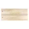 A wooden play set featuring two connected sections with smooth finishes and natural colour tones. It has a logo displayed.
