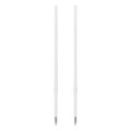 Two white plastic cross-type refills with silver tips, featuring a simple design and a branding logo.