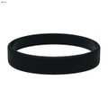 A black silicone wristband with a smooth texture, designed for exhibitions and events.