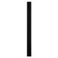 A black carpenter pencil with a rectangular shape, featuring a logo on one side.