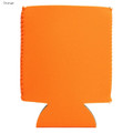 An orange neoprene stubby cooler with a simple design and a logo on it. Ideal for holding beverages.