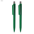 A green pen gift set featuring two sleek pens with a minimalist design and silver accents.