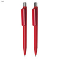 A red pen gift set featuring two matching pens with a sleek design and a logo.