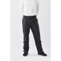 Men's Olympia Rain Pant in black, featuring an elastic waistband and a subtle logo. Designed for comfort and practicality.