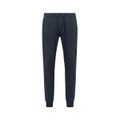 Recycled unisex sweatpants in a dark colour, featuring an elasticised waistband and pockets. Includes a brand logo.