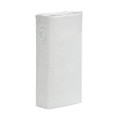 A white pack of mini pocket tissues, neatly folded with a branded logo on the front.