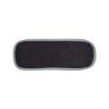 A black Marlin Folding Chair seat pad with grey border. It has a rectangular shape and is designed for seating.