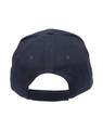 A dark navy blue cotton cap with a curved brim and adjustable strap at the back. It features a logo.