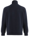 A navy 1/2 zip collar polar fleece jumper with a plain back and a small logo.