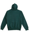A dark green ladies' fleecy hoodie featuring a hood and a simple design on the back. Includes branding.