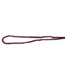 A burgundy chin strap break-away clip with a simple loop design. It features a logo on the strap.