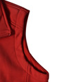 A red ladies' softshell hi-tech vest featuring a collar and smooth fabric texture. It has a logo on the design.