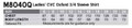A size chart for a Women's CVC Oxford 3/4 Sleeve Shirt, detailing measurements for various sizes.
