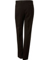 Men's stretch wool blend pants in black, featuring a tailored fit and rear pockets, with a subtle logo detail.