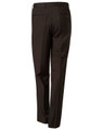 Brown men's polyviscose stretch pants with a tailored design, featuring two back pockets and a logo.