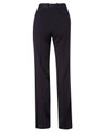 Women's utility pants in black, featuring a flexi waist and straight leg design. Includes a back pocket and logo.