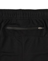 Black adults' bamboo charcoal sports shorts featuring an elastic waistband and a rear zip pocket.