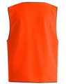 An orange Hi-Vis safety vest with reflective trimming, featuring no front design or logos.