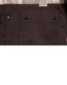 A black and grey safety jacket featuring 3M reflective tape and a front pocket with snap buttons. It has a branding label.