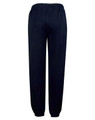 Fleecy track pants in navy blue with an elastic waistband and a relaxed fit. Features a logo.