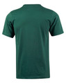 A men's semi-fitted tee in a solid dark green colour, featuring short sleeves and a round neck.