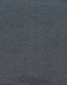 A dark grey cotton t-shirt fabric with a smooth texture and subtle ribbing, featuring a logo.