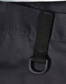 A close-up of black unisex utility stretch cargo work pants featuring a loop and sturdy fabric texture.