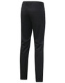 A pair of black ladies' chino pants featuring a slim fit and a flexible waistband, with a logo on the back.