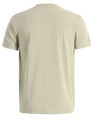 A light khaki men's premium cotton t-shirt featuring a classic short sleeve design and a simple back view.