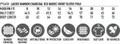 A table detailing the sizes and features of a ladies' bamboo charcoal polo shirt, including measurements and fabric properties.
