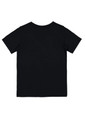 A black short sleeve tee for kids, featuring a plain back design and a simple silhouette.