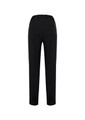 A pair of black women's bandless elastic waist pants with a simple design and a back pocket.