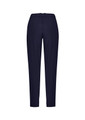 Navy women's slim leg pants with a comfort waist and a plain design. Features a logo on the waistband.