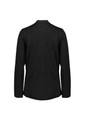 A black women's jumper featuring a zip front and long sleeves, designed as a casual style.