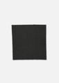 A piece of dark green fabric with a smooth texture and scalloped edges, featuring a subtle sheen.