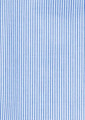 A blue and white striped fabric, featuring vertical lines, suitable for a men's short sleeve button-up shirt.