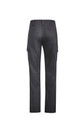 A pair of men's lightweight drill cargo pants in black, featuring side cargo pockets and a fitted design.