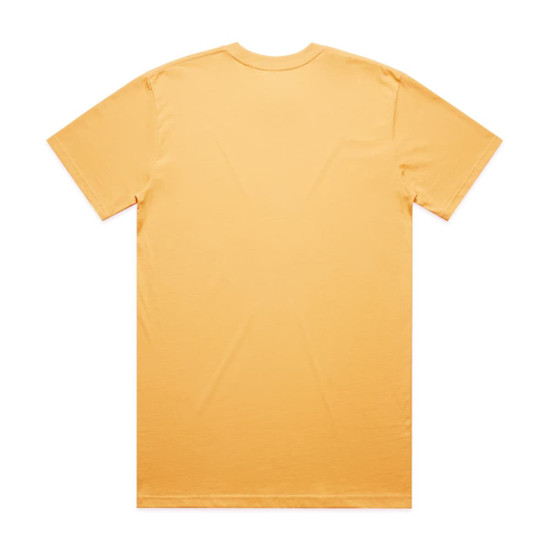 A yellow Classic Tee shirt, featuring a plain back view and made from soft fabric. It includes a logo.
