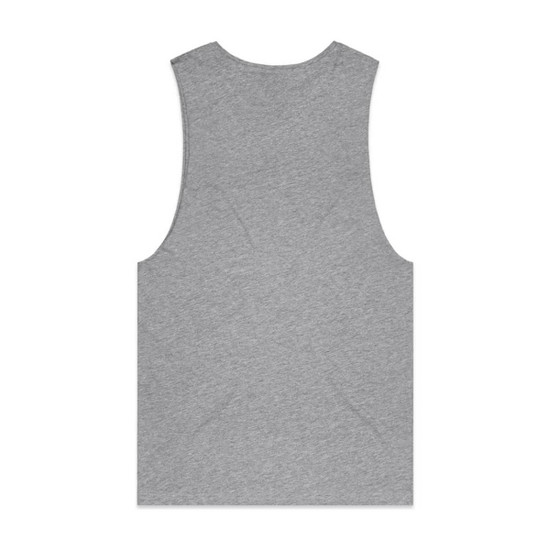 A grey singlet tank top with a plain back and no visible logos or branding.