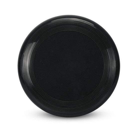 Aero Flyer - Small is a black frisbee featuring circular grooves along the edges. It includes a visible logo.