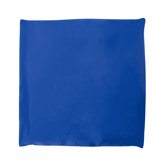 A blue Metro Recycled PET Bag with a smooth surface and a logo.