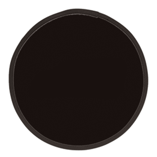 A Fold Up Flying Disc in black with a contrasting rim, featuring a logo on its surface.