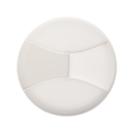 A reusable coffee cup with a flip lid, featuring a white RPET band. The cup has a smooth finish and includes a logo.