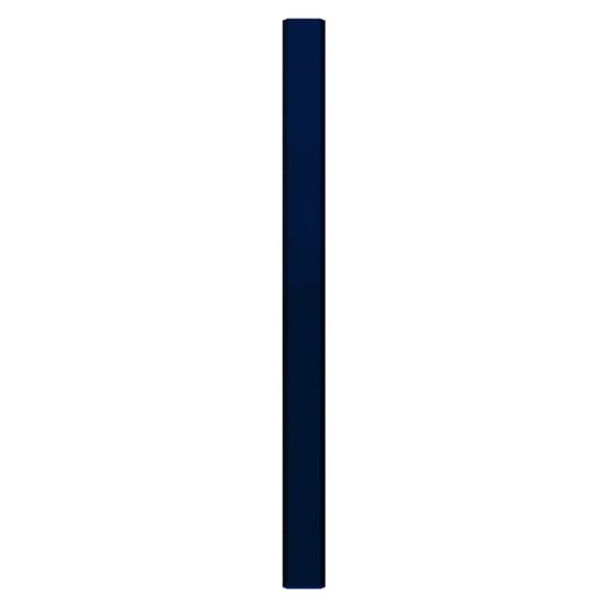 A carpenter pencil in a deep blue colour with a straight, elongated shape and a branding logo.