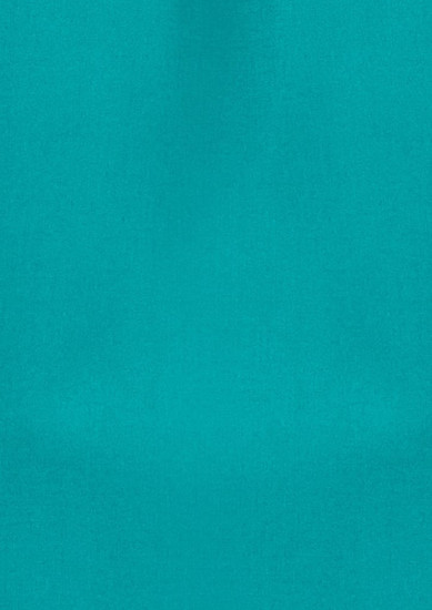 A plain tunic in a vibrant teal colour, featuring a simple design with a logo.
