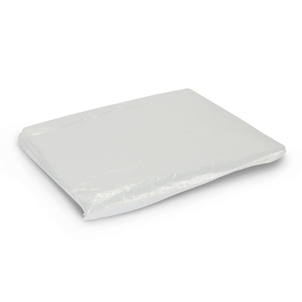 An emergency rain coat, packaged in a compact white design.