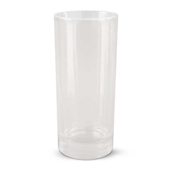 A glass tumbler, specifically the Winston HiBall Glass, featuring a clear, minimalist design with a sturdy base.